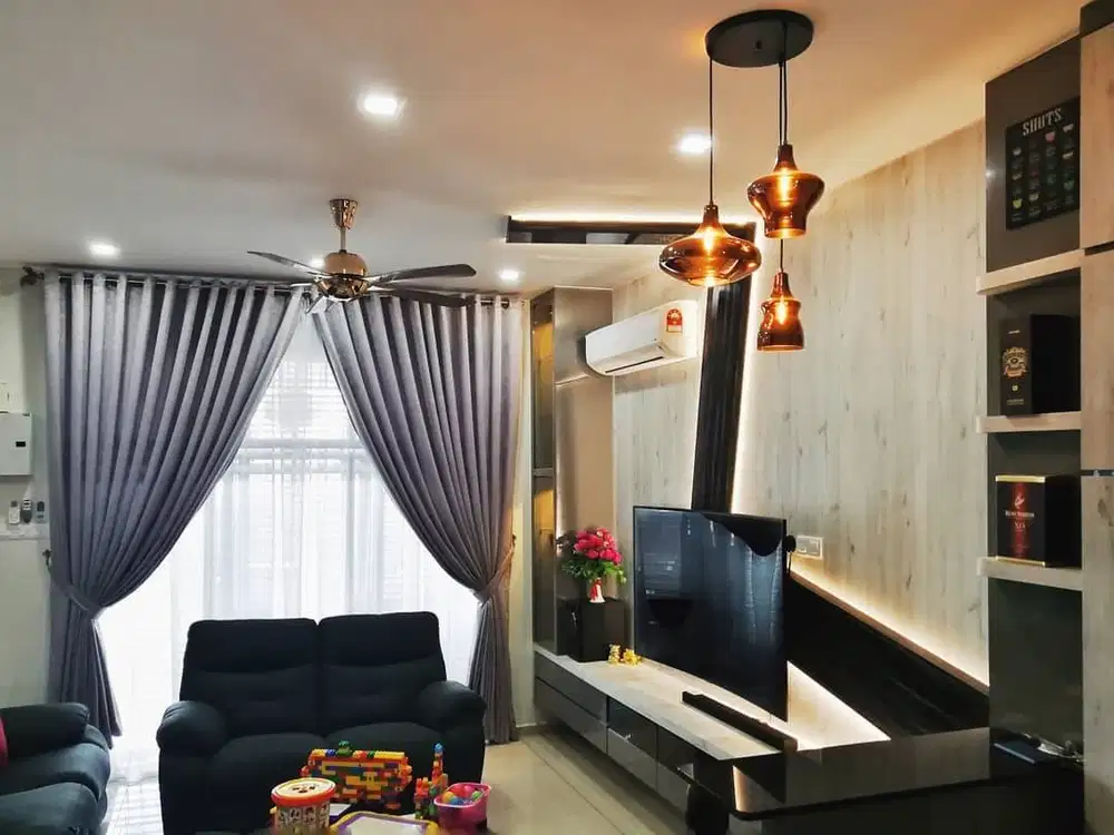 Jasa Pasang Gorden Custom Wallpaper Dinding 3D Gordyn Hordeng Korden