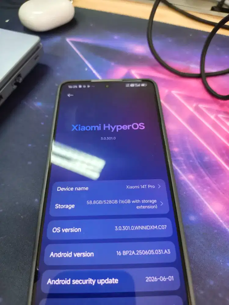 Xiaomi 14t pro 12/512 fulset silver bh 96 masih garansi