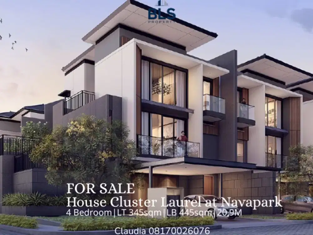 FOR SALE House Cluster Laurel at Navapark-BSD City 4BR