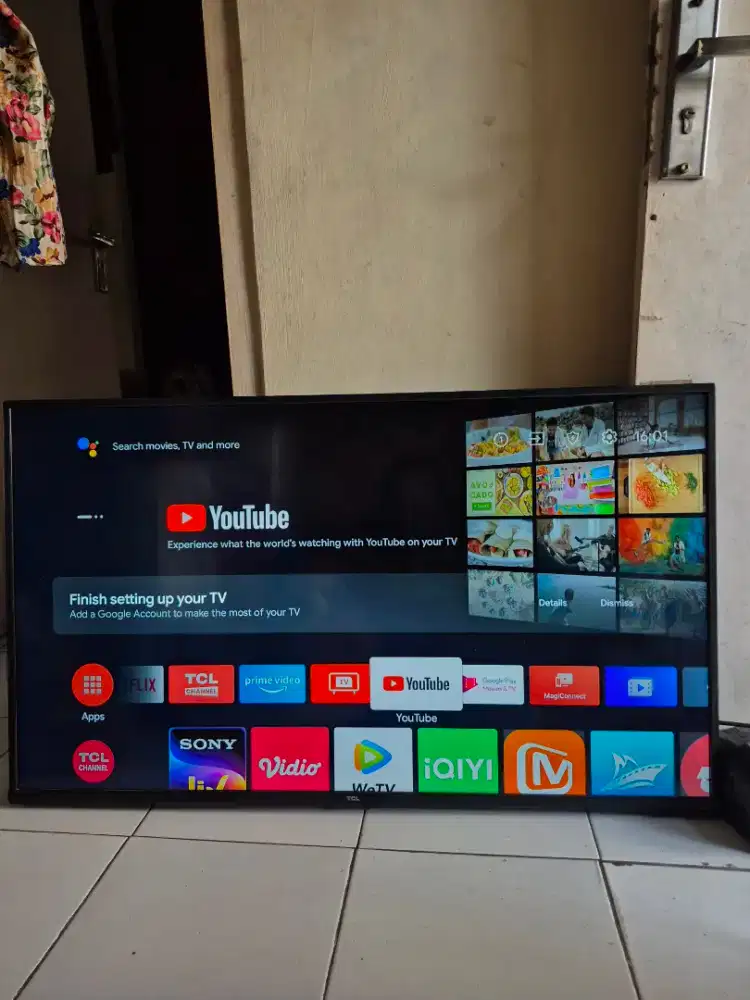 Led Tv 43 TCL android 4K HDR digital siap pakai