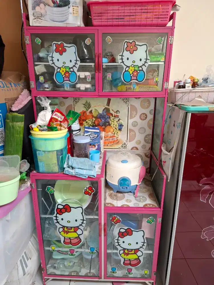 Rak piring dapur motif hello kitty