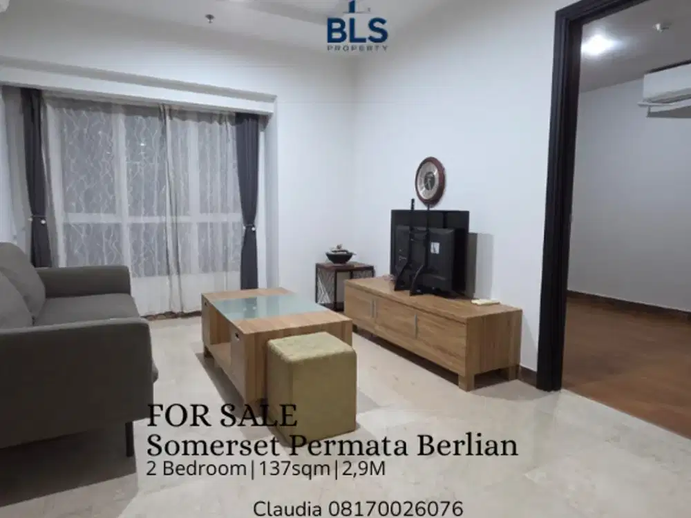 FOR SALE Apartemen Somerset Permata Berlian 2BR