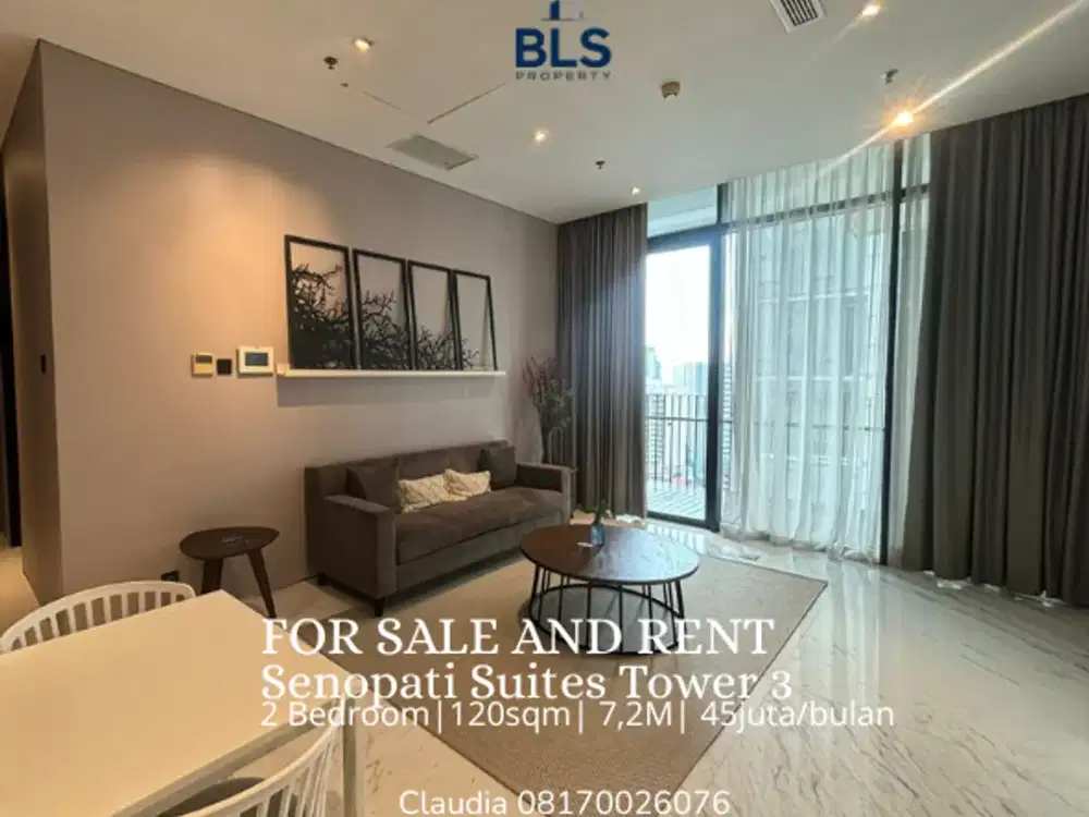 For Sale and Rent Apartment Senopati Suites Tower 3 2BR