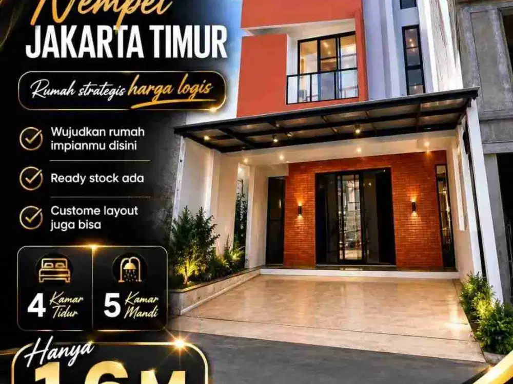 Jual Rumah Baru Di Bintara jaya Bekasi Barat dekat Jakarta Cluster Bisa KPR