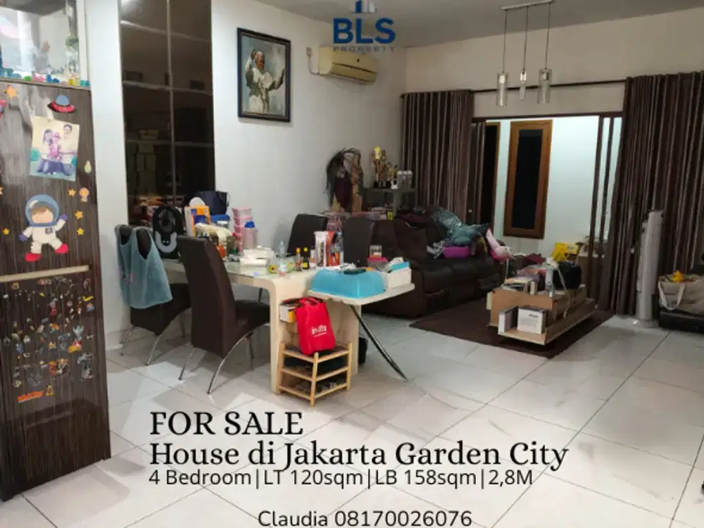 FOR SALE House di Jakarta Garden City - Jakarta Timur 4BR