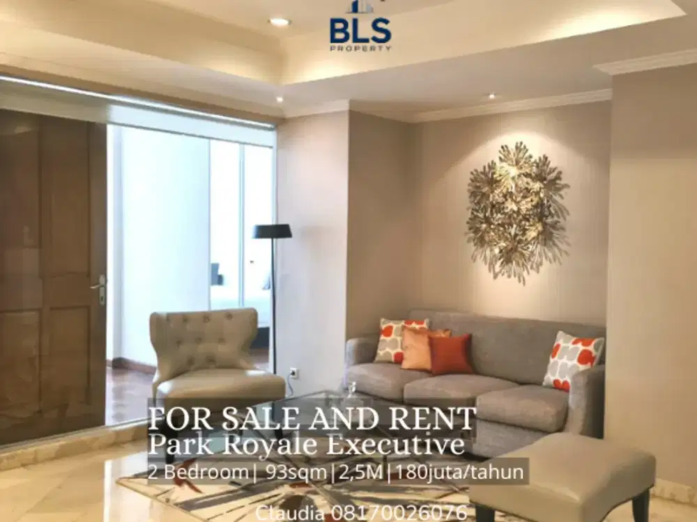 FOR SALE AND RENT Apartment Park Royale Executive 2BR