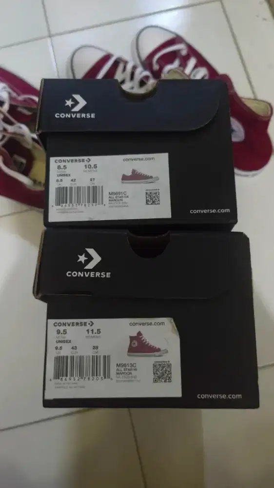 Cuci Gudang Converse Chuck Taylor All Star Maroon Original Brand New