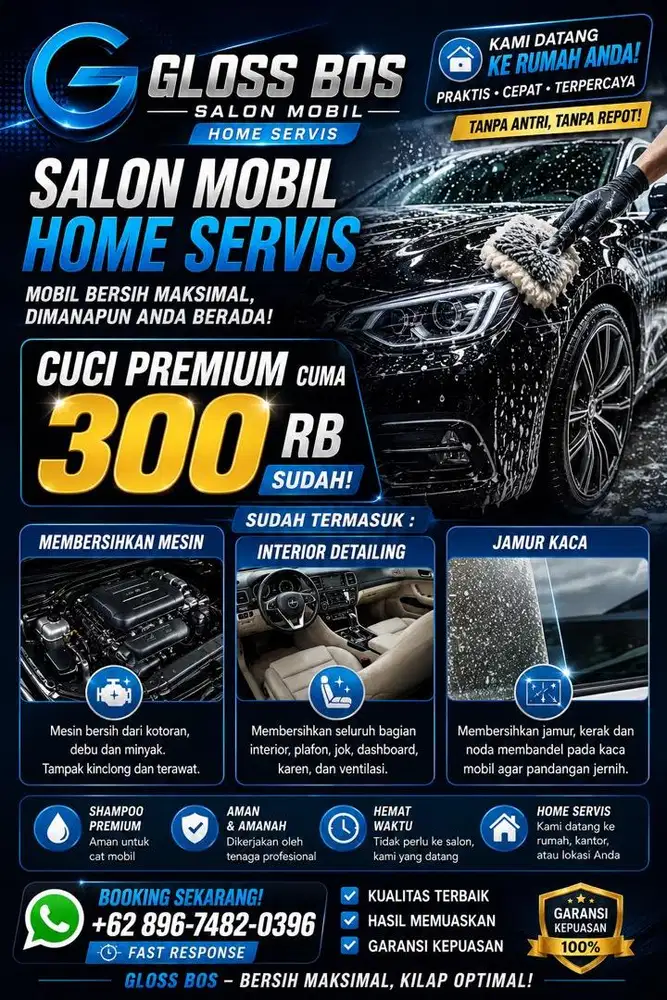 Jasa poles mobil mobil Dan cuci premium home servis