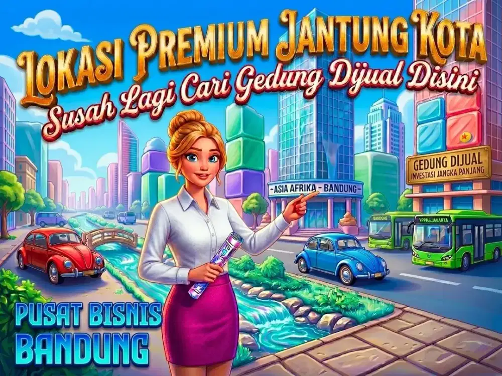 JUAL GEDUNG DI ASIA AFRIKA, BRAGA, BANDUNG KOTA.