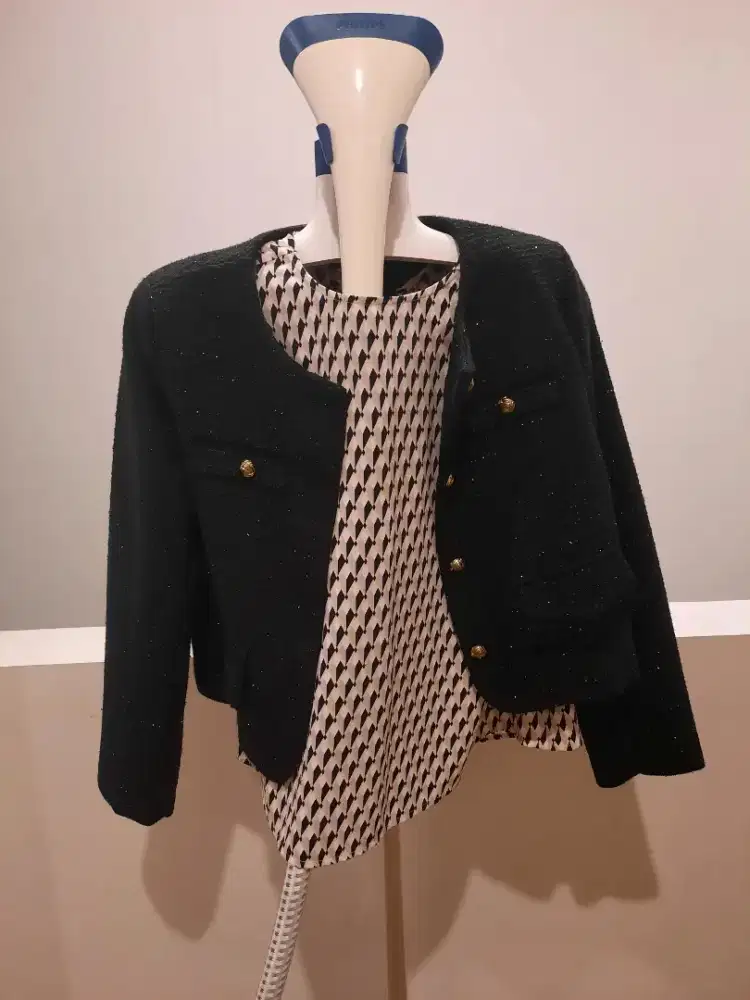 Blazer all size warna hitam gratis iner size S