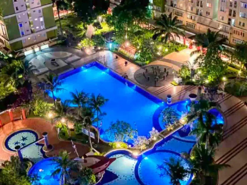 dijual butuh apartemen green palace view kolam renang furnished 2kamar shm kalcit