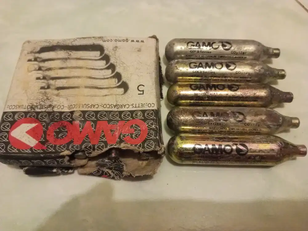 Gas Gamo Co2 Gold & Silver Original 1 kotak isi 5 tabung