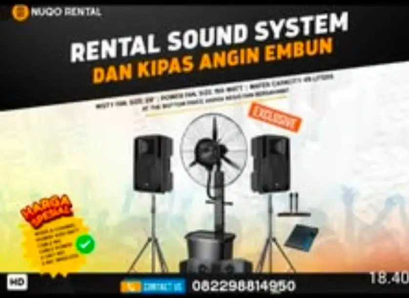 SEWA SOUND 1000 WATT DAN MISTYFAN PAKET KEMERDEKAAN MURAH MERIAH