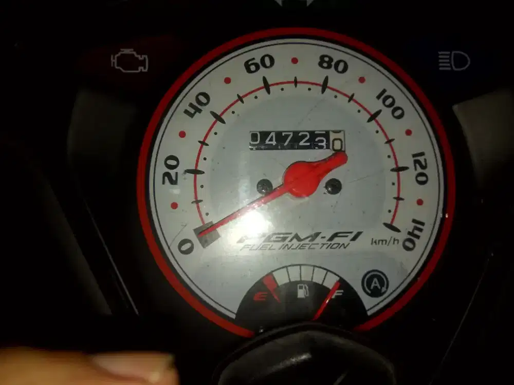 5rb km 2015 Honda Beat FI ESP CBS IS Merah Red plat B DKI