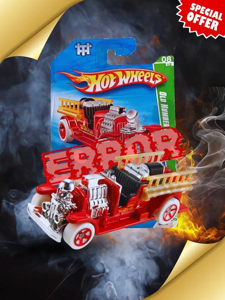 ERROR Hot Wheels Old Number 5.5 Treasure Hunt THR 2010 Merah Diecast