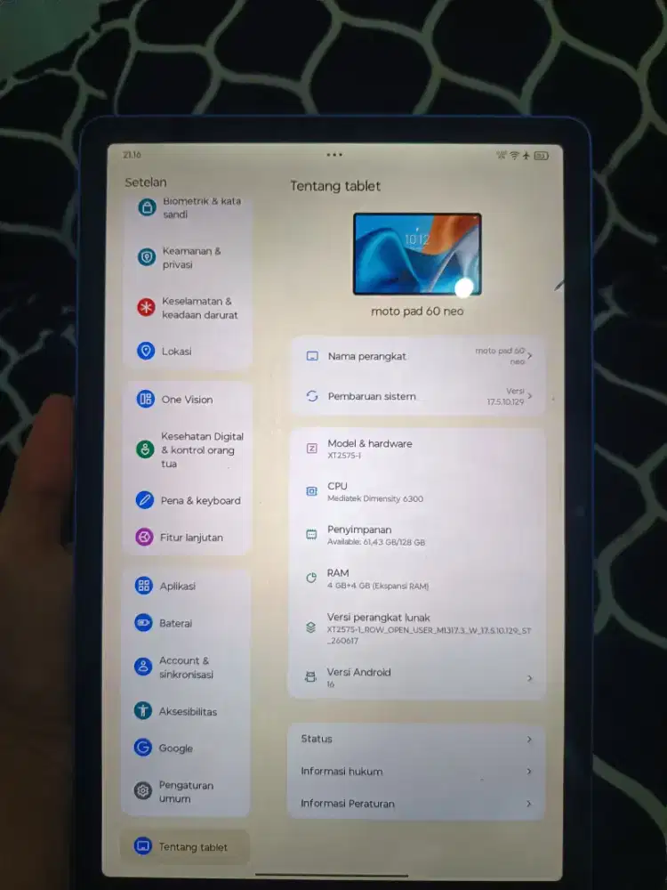 Tablet Motorola motopad neo 6, fullset 4+4/128