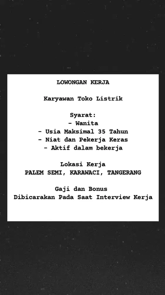 KARYAWATI TOKO LISTRIK