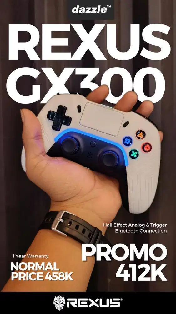 GAMEPAD REXUS GX300 GARANSI 1 TAHUN