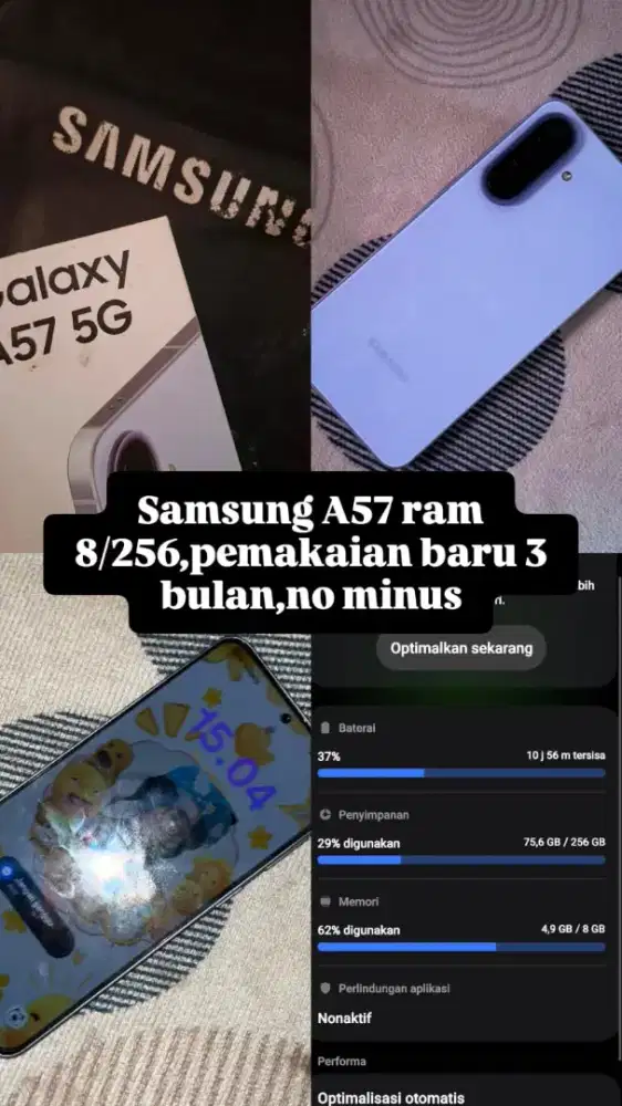 [JUAL CEPAT] Samsung A57 5G Second (pemakaian baru 3 bulan)