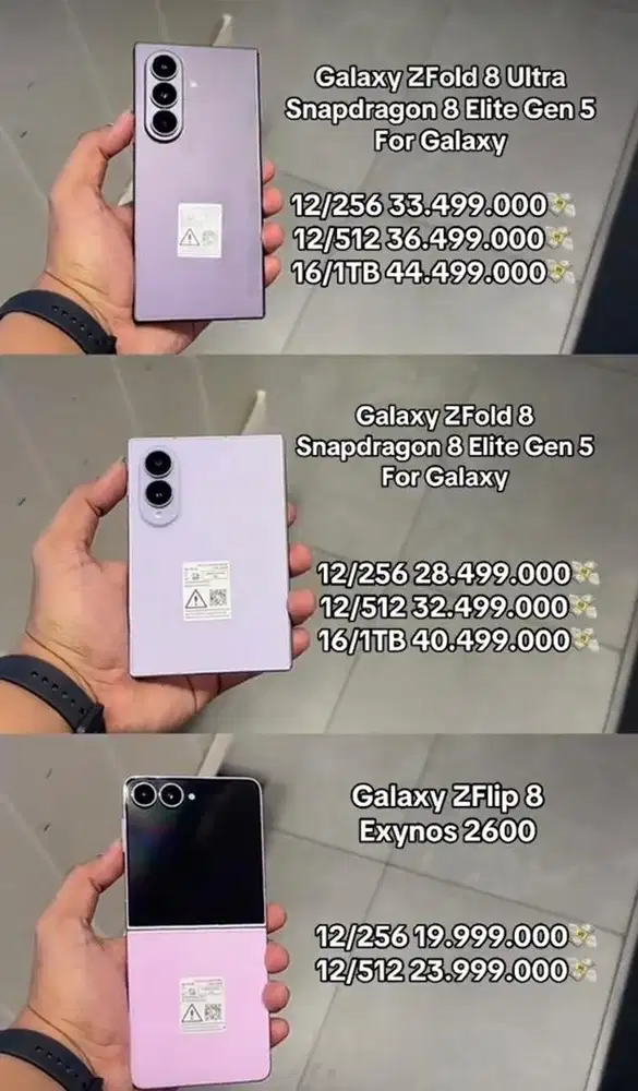 PRE ORDER SAMSUNG GALAXY ZFOLDABLE 8