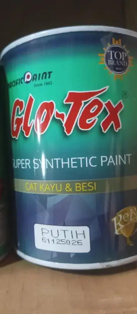cat kayu glowtex putih