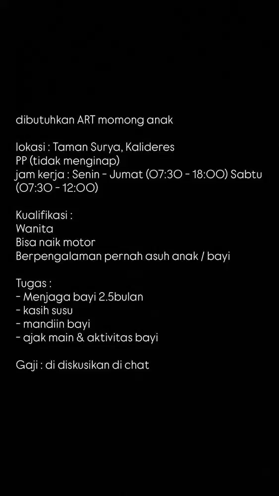 ART PP (Momong anak)