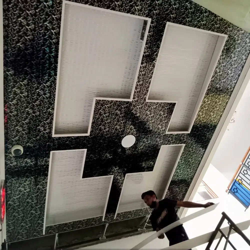 Sekat Plafon Partisi PVC GRC Gypsum Jasa Tukang Pasang Wall Moulding
