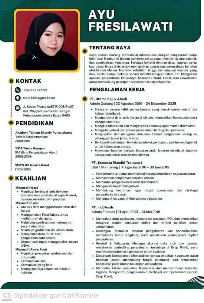 Mencari lowongan kerja admin