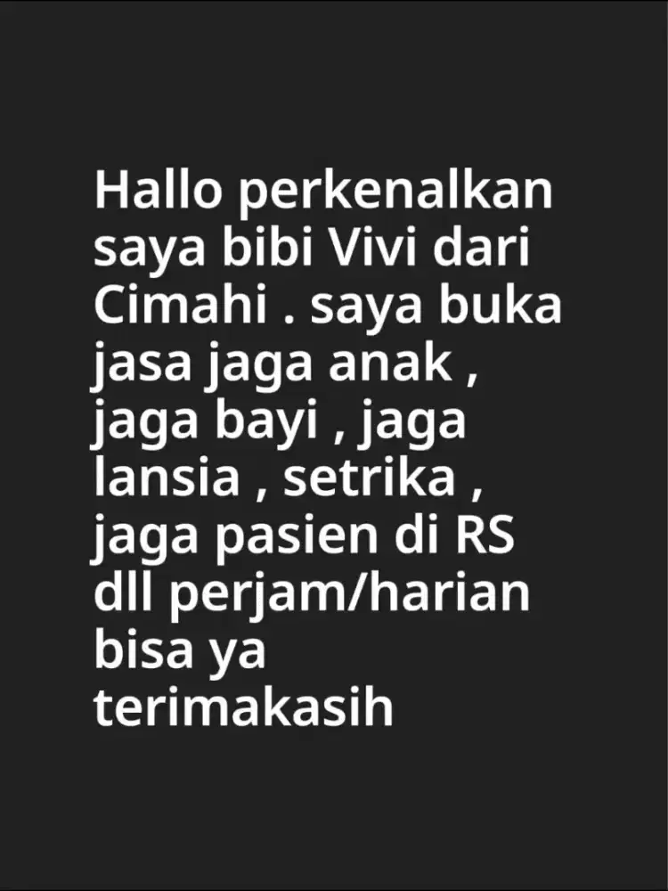 Menawarkan jasa