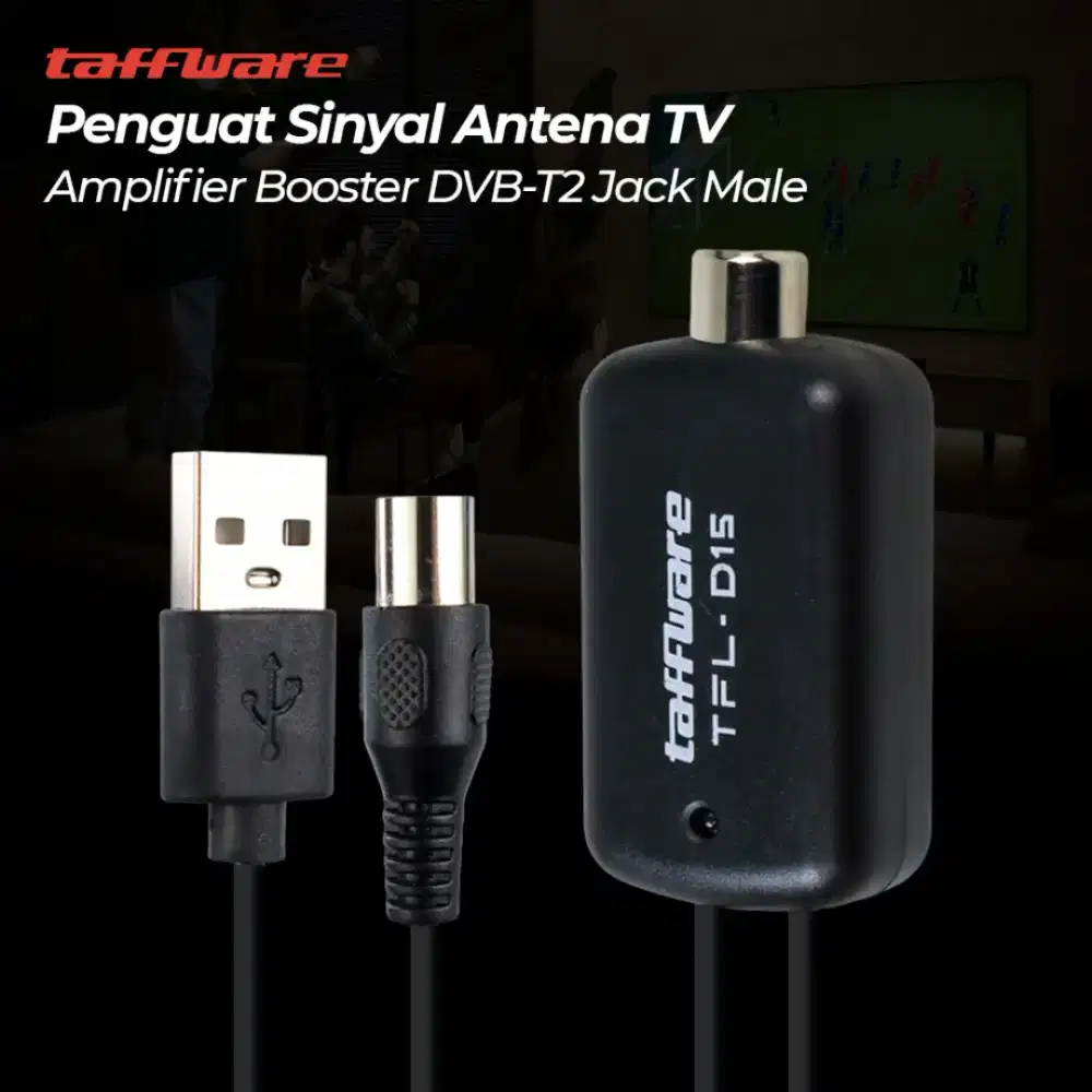 Taffware Penguat Sinyal Antena TV Amplifier Signal Booster DVB-T2