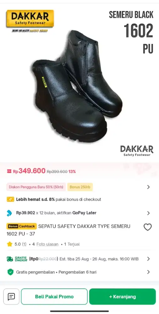Sepatu safety Dakkar