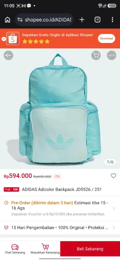 Tas Adidas Original JD5526