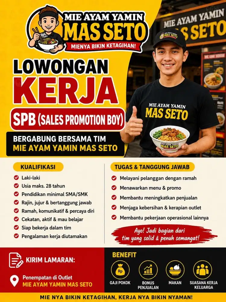 Loker SPB Mie Ayam Yamin Mas Seto – Segera Bergabung!