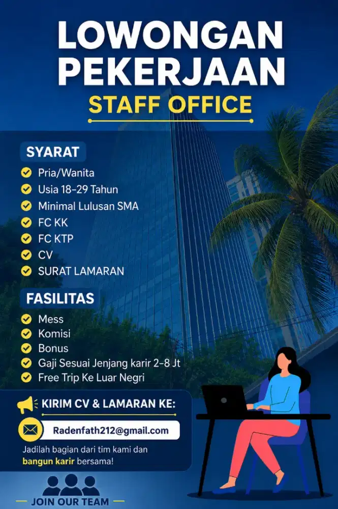 LOWONGAN KERJA STAFF OFFICE