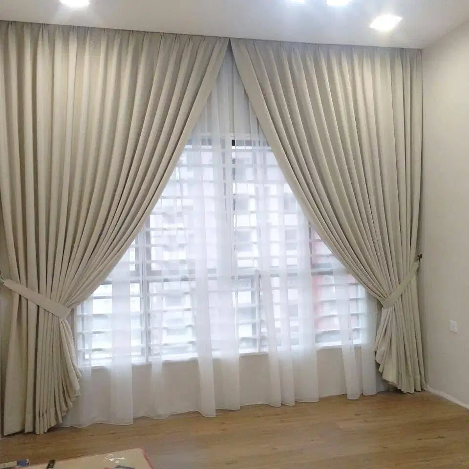 Gorden Vertikal/Vertical Blinds Roll/Roller Krey Wallpaper Dinding 3D