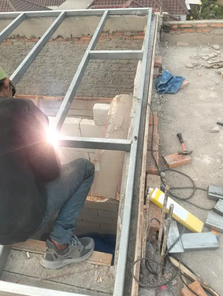 Tukang las kanopi pagar tralis mezanin dll