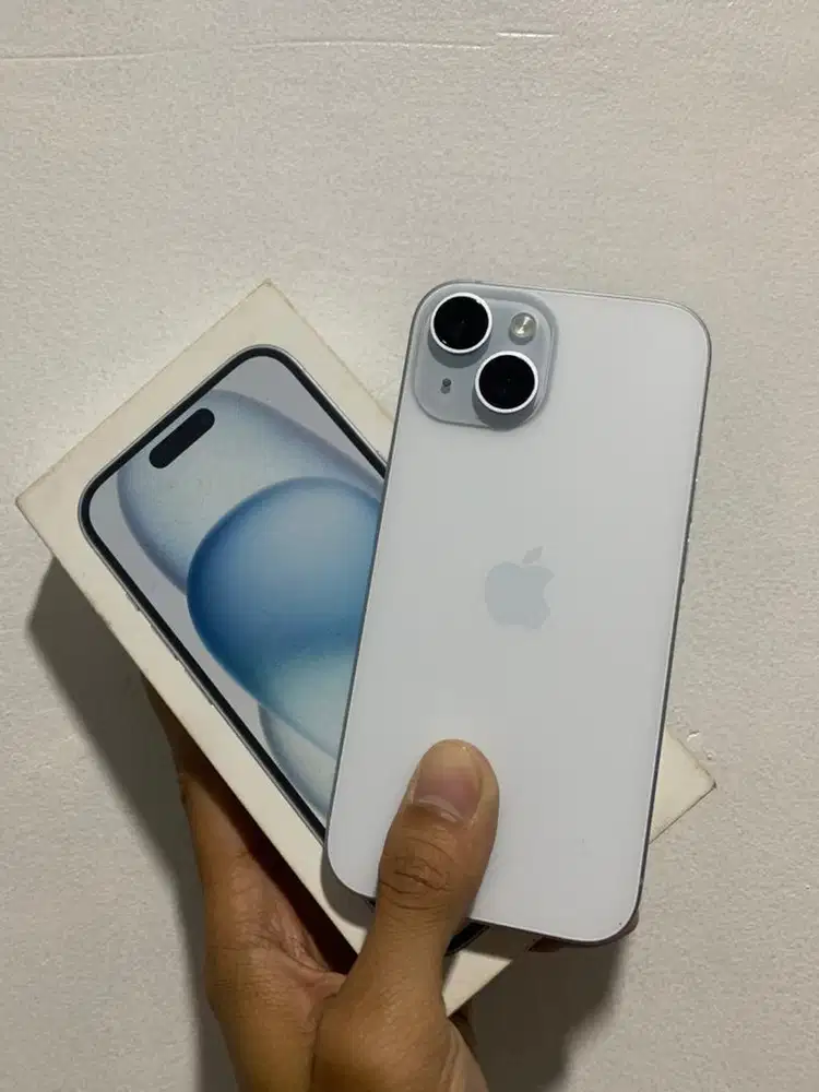 iphone 15 128gb blue resmi ibox fullset ori