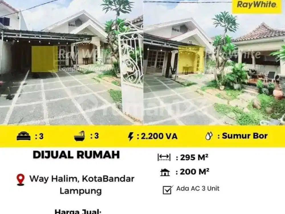 Dijual Rumah yang Berlokasi di Jl.arif Rahman Hakim, Way Halim Kota Bandar Lampung.