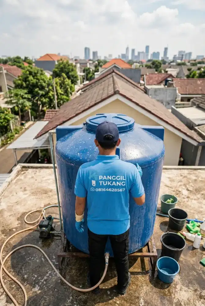 Kuras cuci toren air, tandon air, tangki air