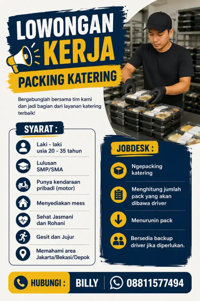 Lowongan Kerja Packing & Menurunkan pack