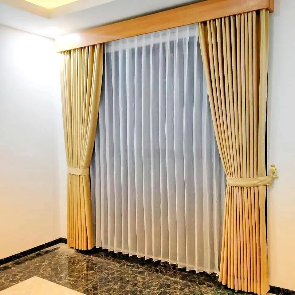 Gorden Vertikal/Vertical Blinds Roll/Roller Krey Wallpaper Dinding 3D