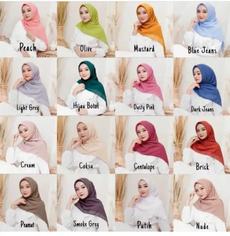Hijab/Kerudung segi 4 Bella Square