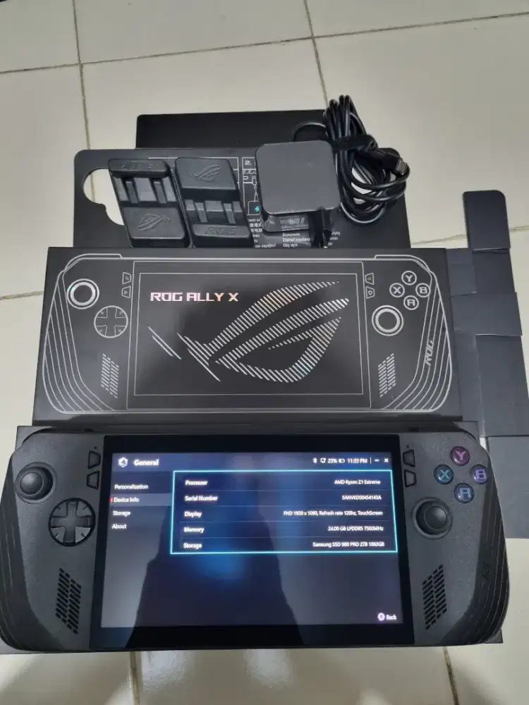 Asus ROG Ally X Z1 Extreme 24GB 2TB Fullset Mulus Nominus