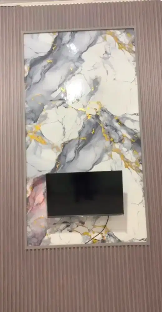 Promo Pemasangan Wpc Panel Kombinasi UV Board Marble