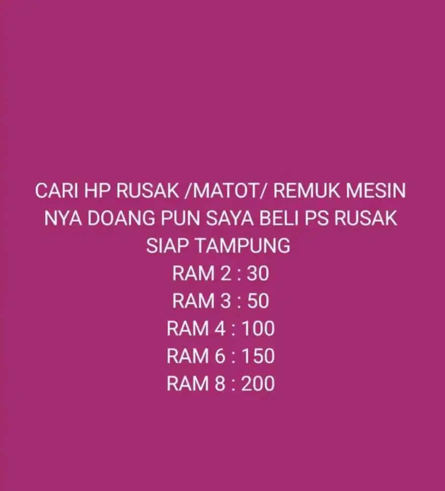Di cari hp hp rusak