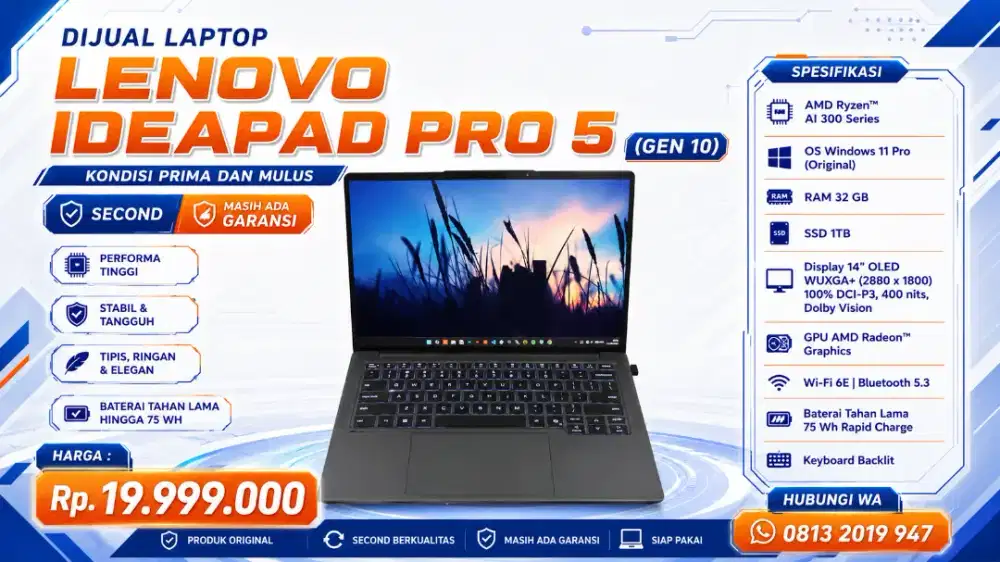 LENOVO IDEAPAD 5 - 14AKP10 -  AMD RYZEN AI 7-350 - SSD 1TB - RAM 32GB