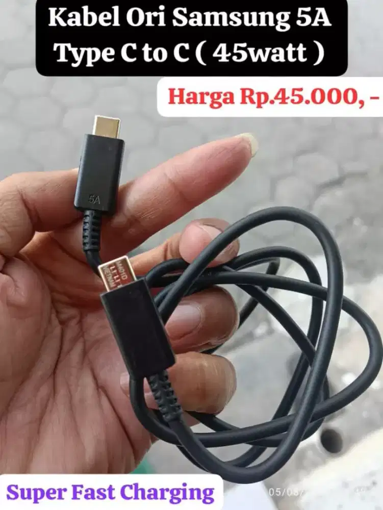 Kabel Ori Samsung 45watt Type C to C ( 5A )