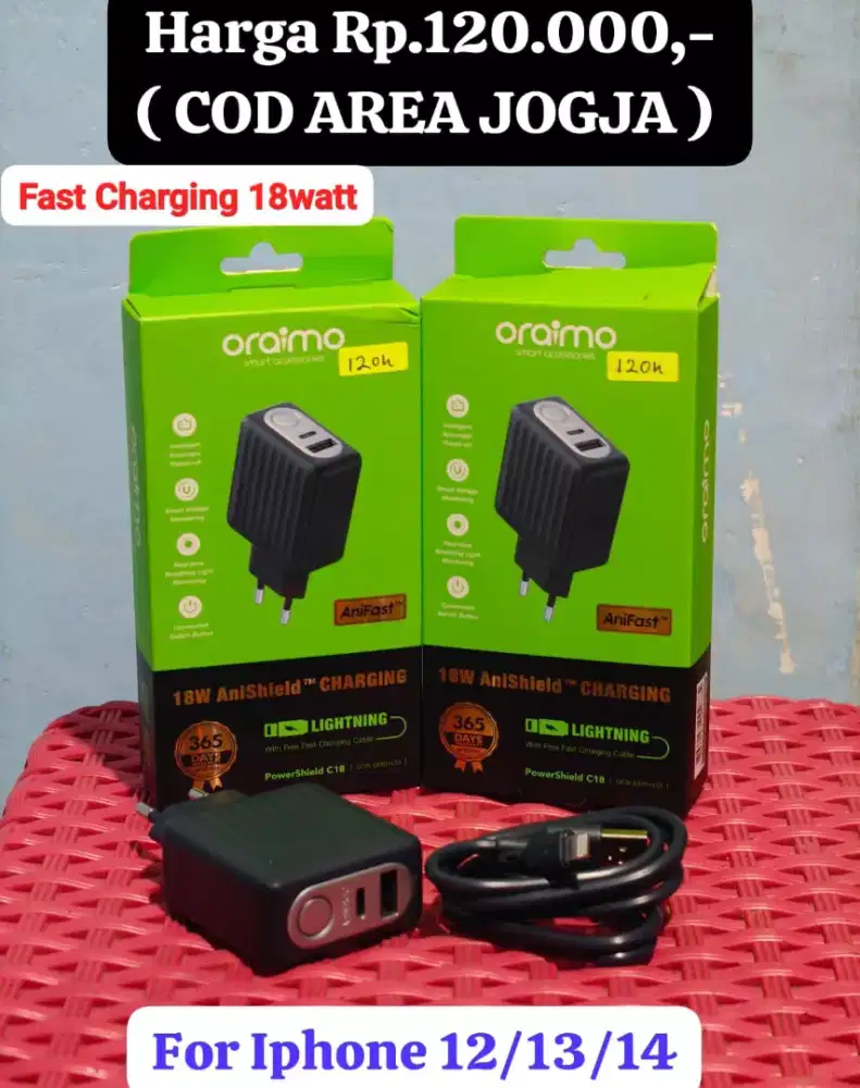 Charger Oraimo 18W For Iphone 12/13/14 ( COD JOGJA )