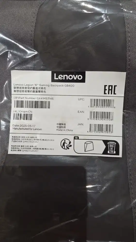 Tas Laptop Lenovo Legion Official