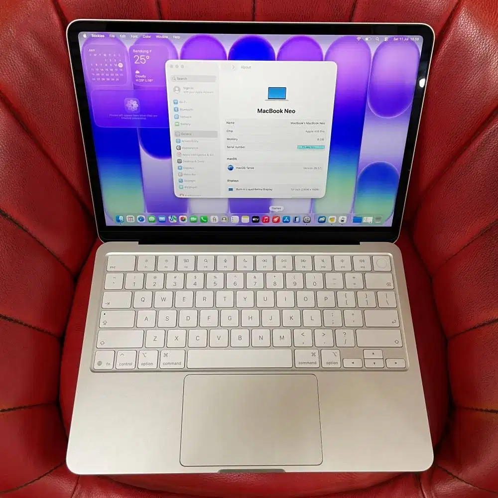 MacBook Neo 13 2026 8gb 512gb Silver Garansi iBox Aktif Fullset Ori